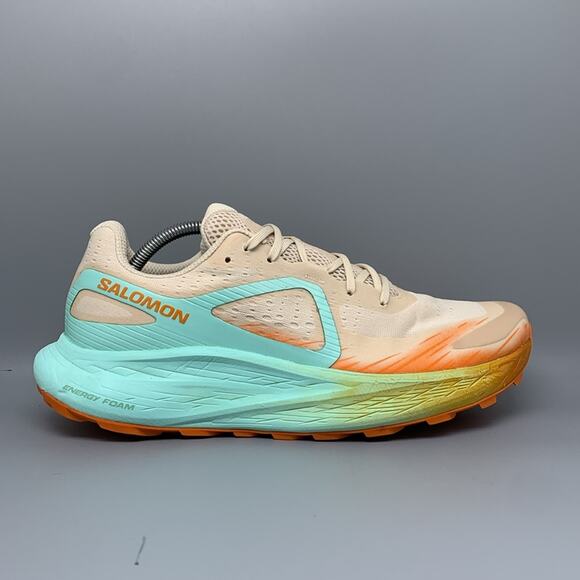 Salomon Glide Max Trail Orange Blue Running Shoes Men's Sz 11 - Picture 6 of 10